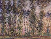 Claude Monet Poplars at Giverny painting